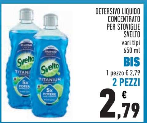 Svelto Detersivo Liquido Concentrato per Stoviglie