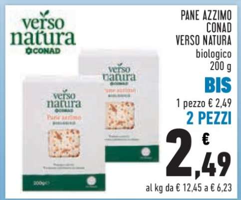 PANE AZZIMO CONAD VERSO NATURA