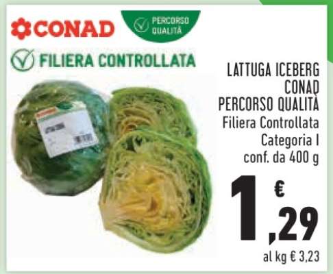 LATTUGA ICEBERG CONAD PERCORSO QUALITÀ
