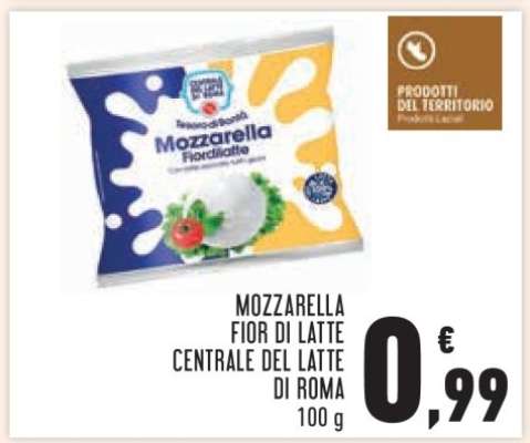 MOZZARELLA FIOR DI LATTE CENTRALE DEL LATTE DI ROMA