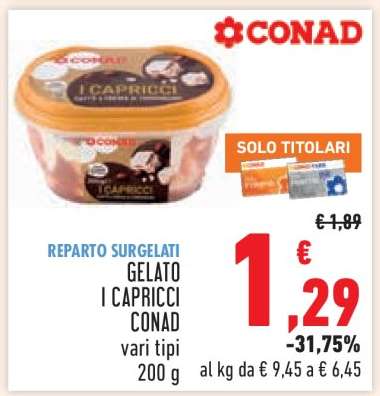 GELATO I CAPRICCI CONAD