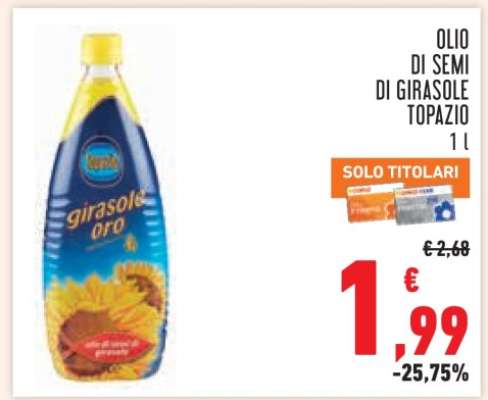 Olio di Semi di Girasole Topazio