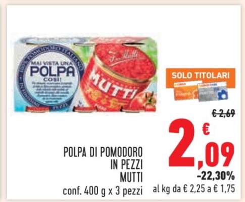 Polpa di Pomodoro in Pezzi Mutti