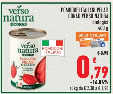 Pomodori Italiani Pelati Conad Verso Natura