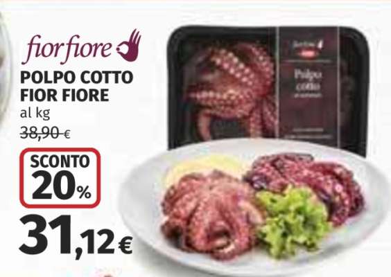 POLPO COTTO FIOR FIORE