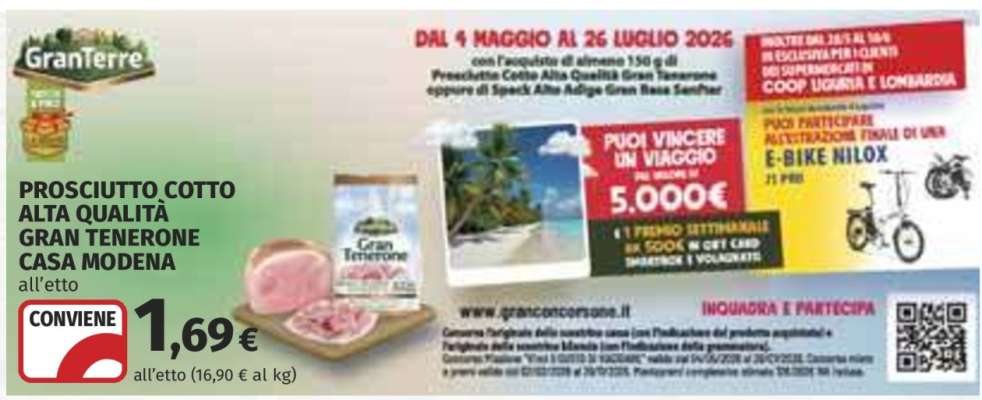 Prosciutto Cotto Alta Qualità Gran Tenerone Casa Modena