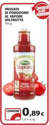 Passata di pomodoro Al vapore Valfrutta