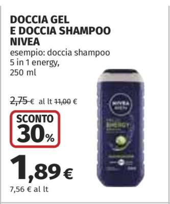 DOCCIA GEL E DOCCIA SHAMPOO NIVEA