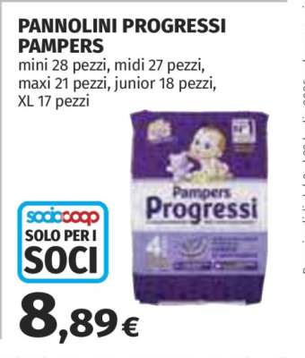 Pannolini Progressi Pampers