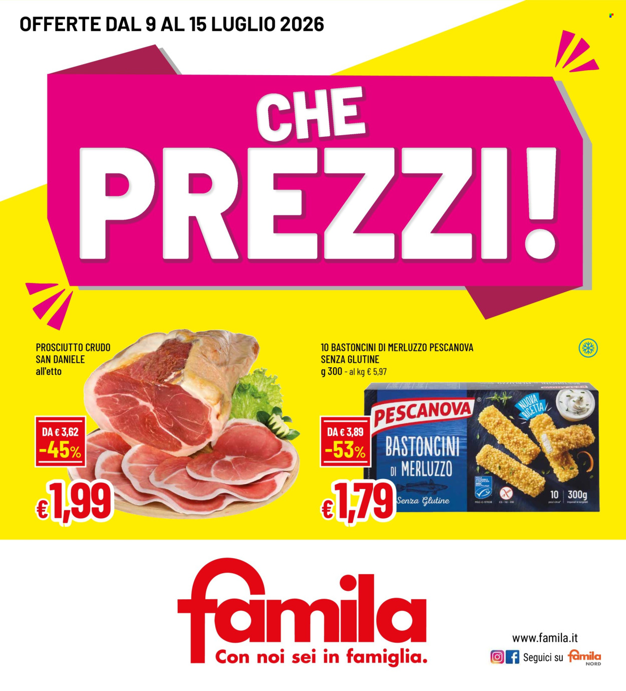 Volantino Famila - 9/7/2026 - 15/7/2026. Pagina 1