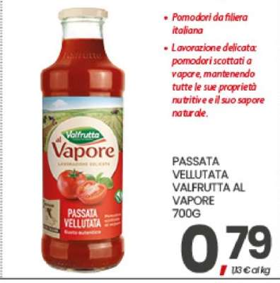 PASSATA VELLUTATA VALFRUTTA AL VAPORE 700G
