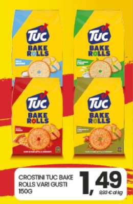CROSTINI TUC BAKE ROLLS VARI GUSTI