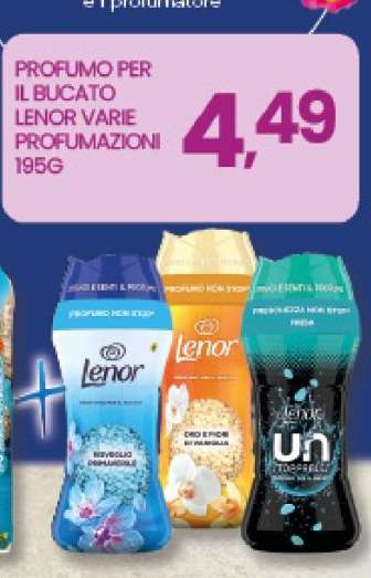PROFUMO PER IL BUCATO LENOR VARIE PROFUMAZIONI
