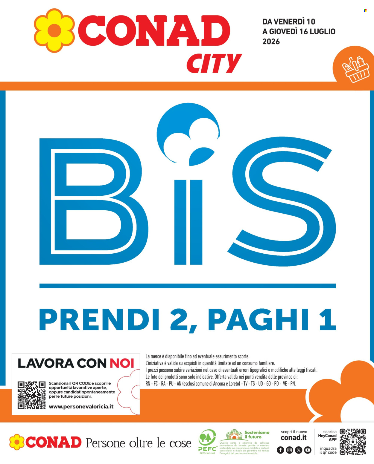 Volantino Conad - 10/7/2026 - 16/7/2026. Pagina 1