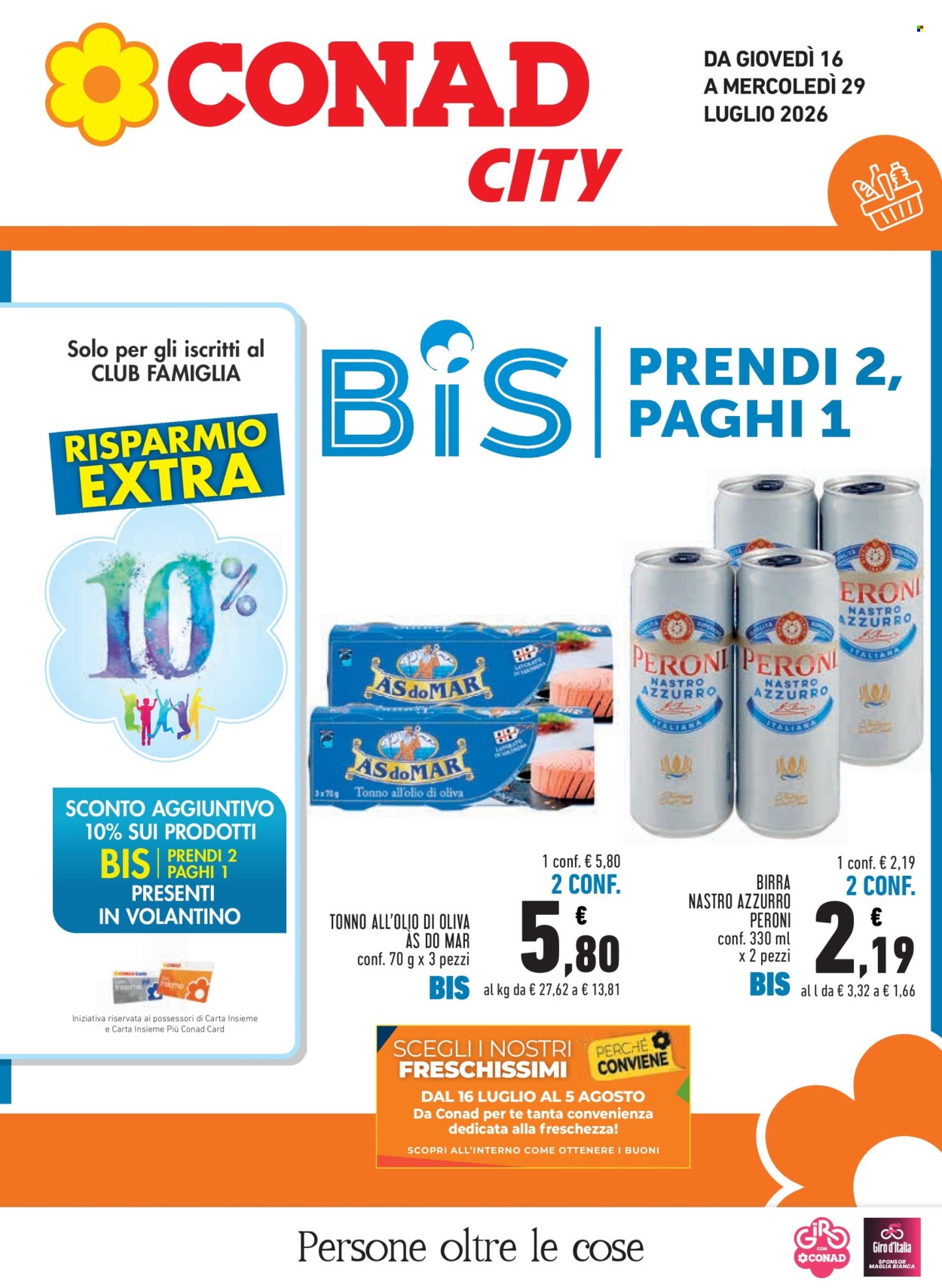 Volantino Conad - 16/7/2026 - 29/7/2026. Pagina 1