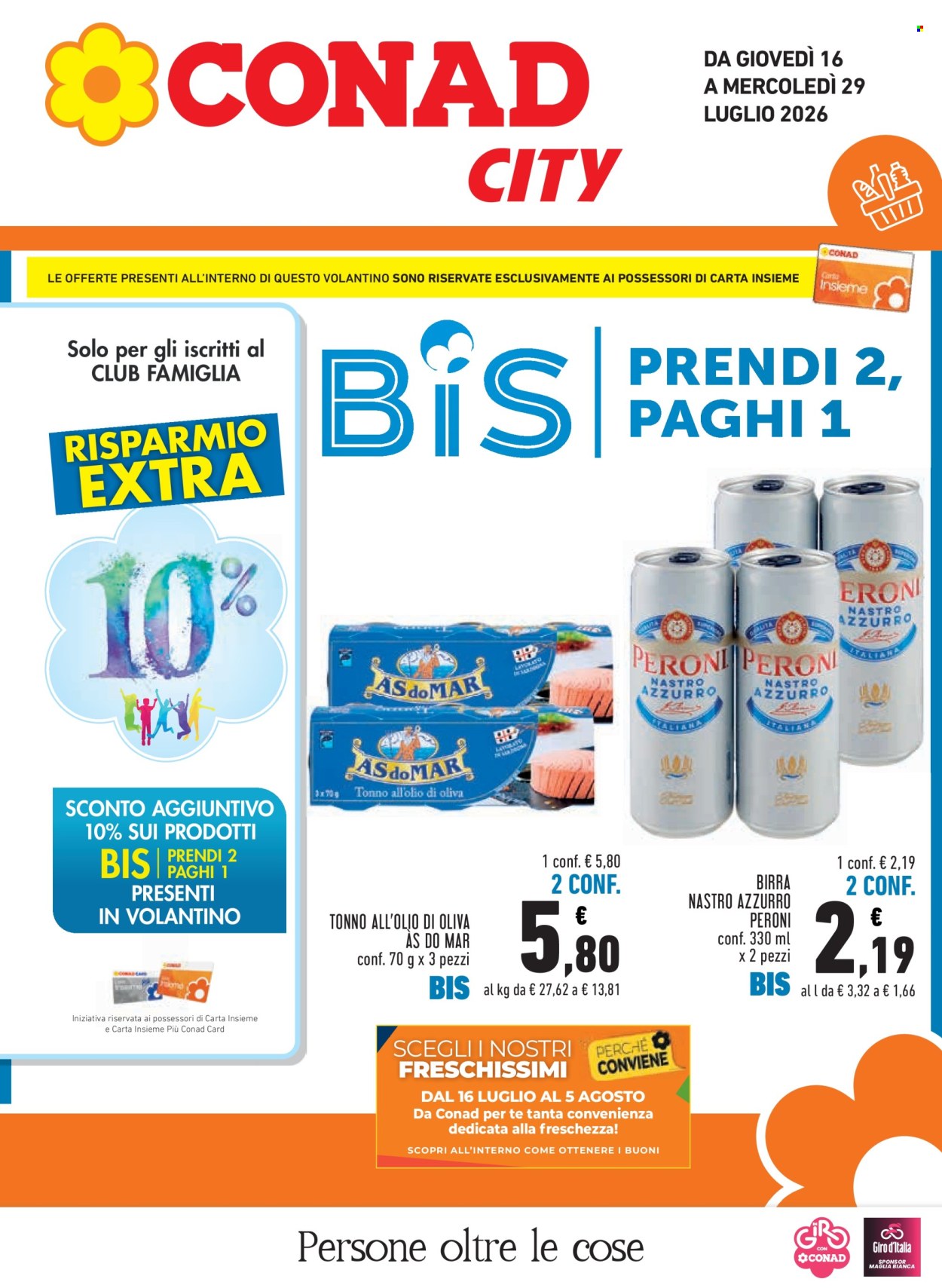 Volantino Conad City - 16/7/2026 - 29/7/2026. Pagina 1