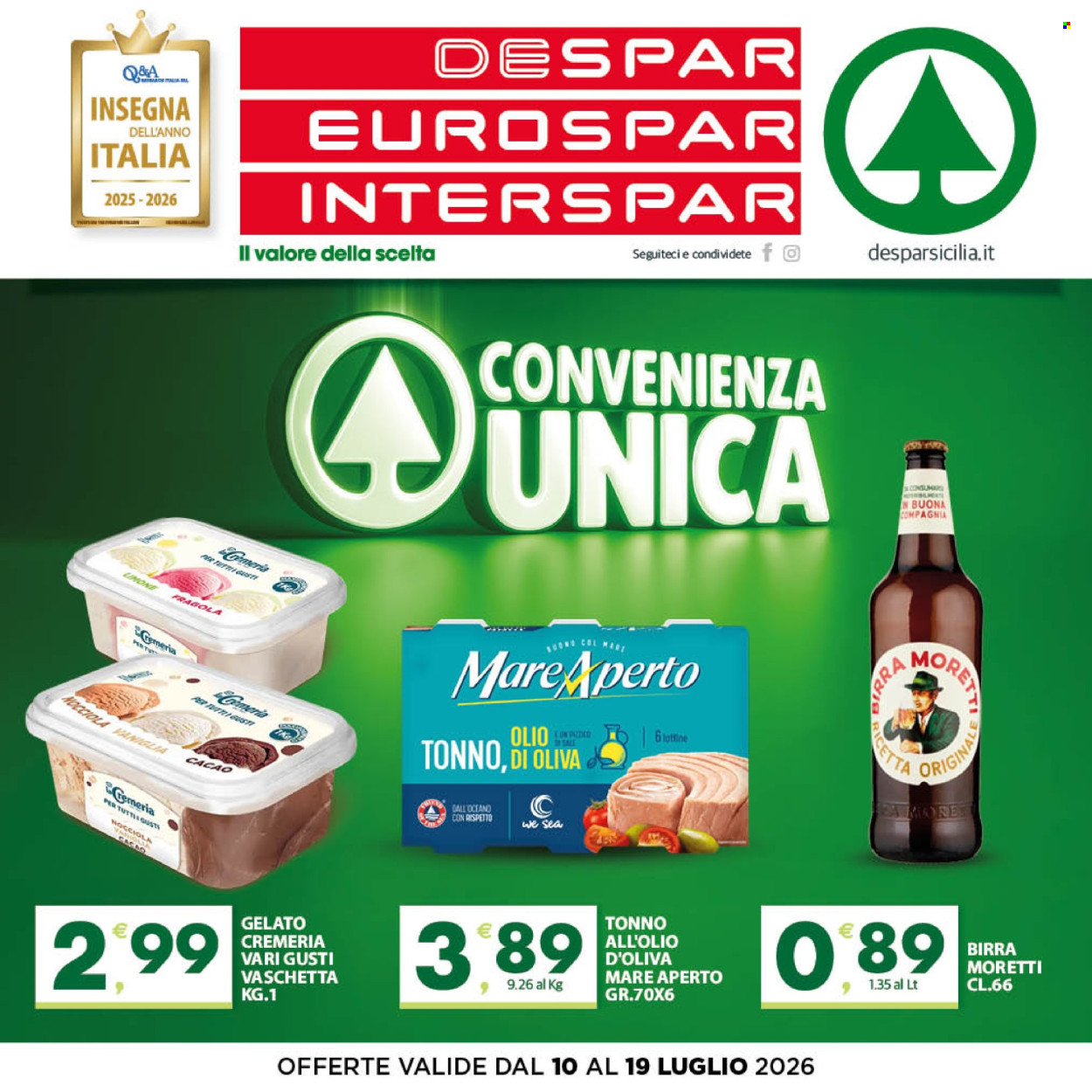 Volantino Interspar - 10/7/2026 - 19/7/2026. Pagina 1
