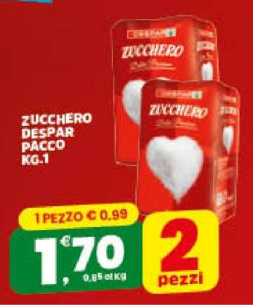 ZUCCHERO DESPAR PACCO KG.1