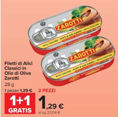 Filetti di Alici Classici in Olio di Oliva Zarotti