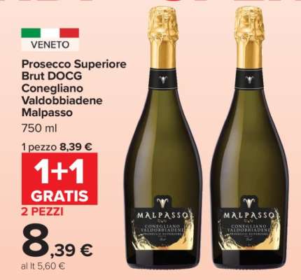 Prosecco Superiore Brut DOCG Conegliano Valdobbiadene Malpasso