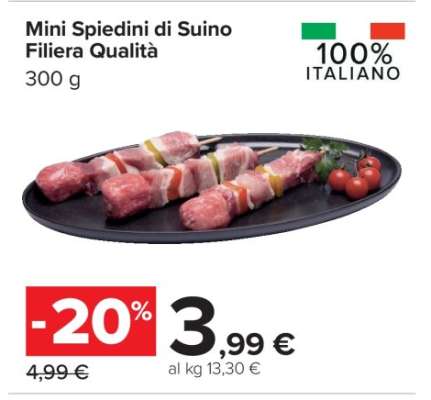 Mini Spiedini di Suino Filiera Qualità
