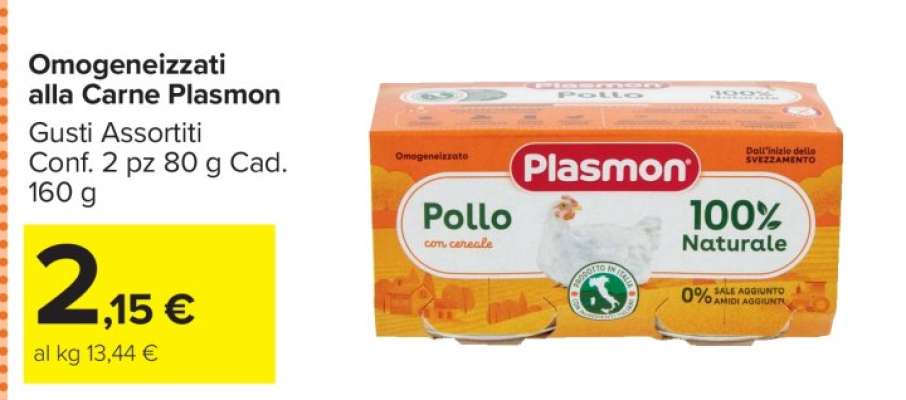 Omogeneizzati alla carne Plasmon