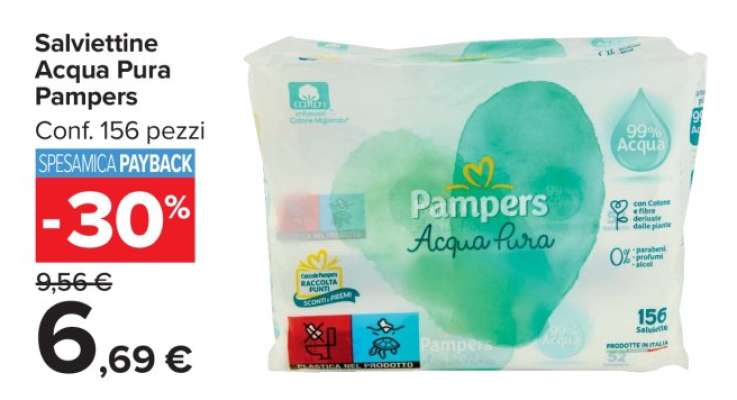 Salviettine Acqua Pura Pampers