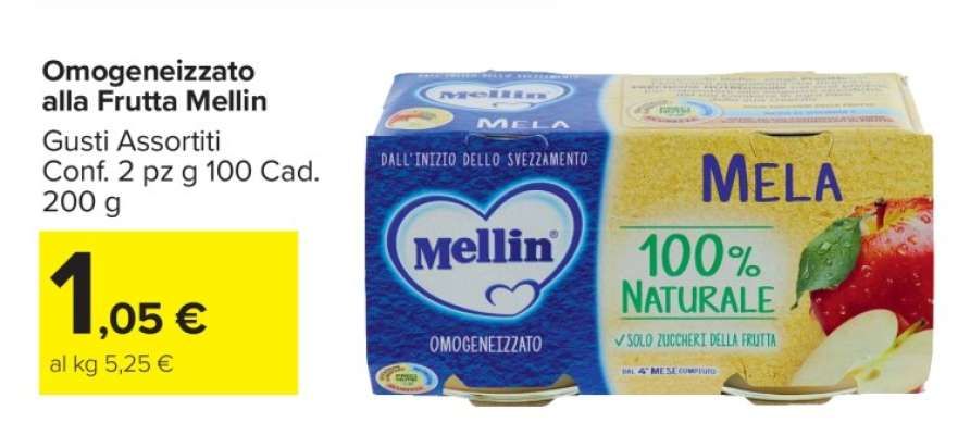 Omogeneizzato alla Frutta Mellin