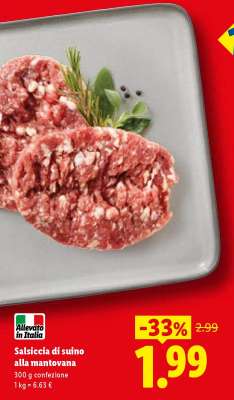 Salsiccia di suino alla mantovana
