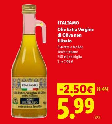 ITALIAMO Olio Extra Vergine di Oliva non filtrato