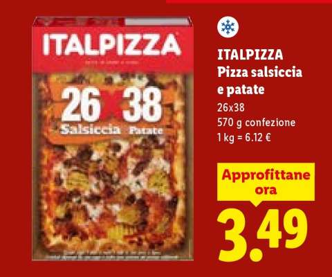 Italpizza Pizza salsiccia e patate