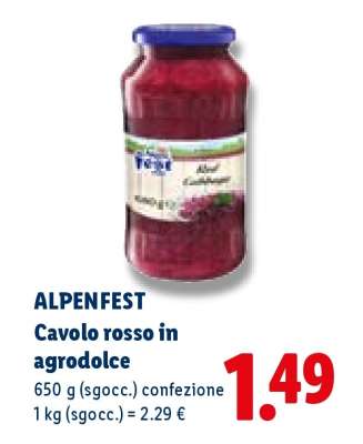ALPENFEST Cavolo rosso in agrodolce