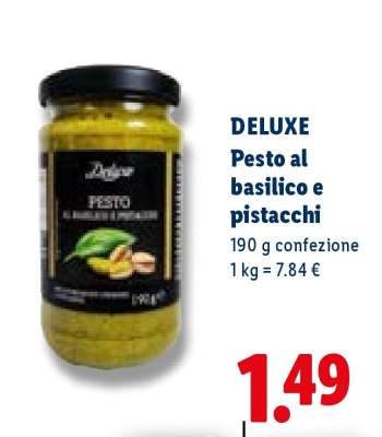 Deluxe Pesto al basilico e pistacchi