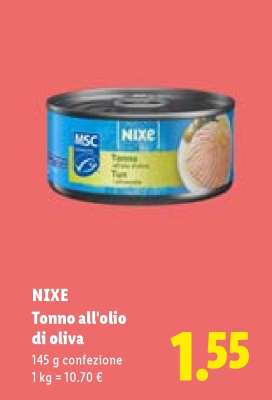 NIXE Tonno all'olio di oliva