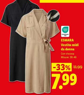 ESMARA Vestito midi da donna