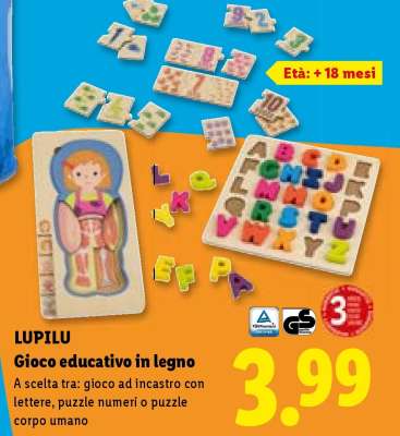 LUPILU Gioco educativo in legno