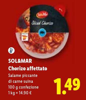 SOL&MAR Chorizo affettato