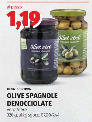 KING'S CROWN OLIVE SPAGNOLE DENOCCIOLATE