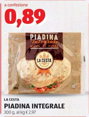 LA CESTA PIADINA INTEGRALE