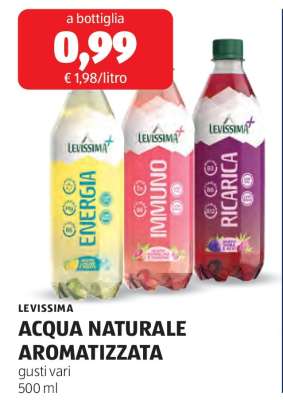 LEVISSIMA ACQUA NATURALE AROMATIZZATA