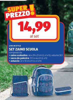 SET ZAINO SCUOLA