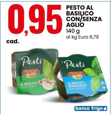PESTO AL BASILICO CON/SENZA AGLIO