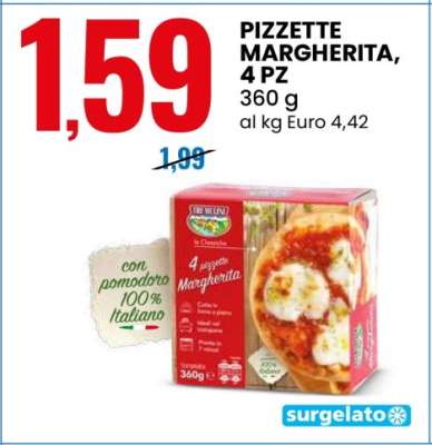 PIZZETTE MARGHERITA, 4 PZ