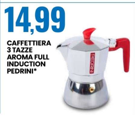 CAFFETTIERA 3 TAZZE AROMA FULL INDUCTION PEDRINI