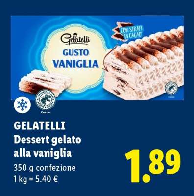 Gelatelli Dessert gelato alla vaniglia