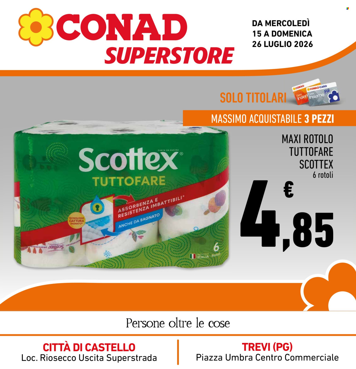 Volantino Conad Superstore - 15/7/2026 - 26/7/2026. Pagina 1