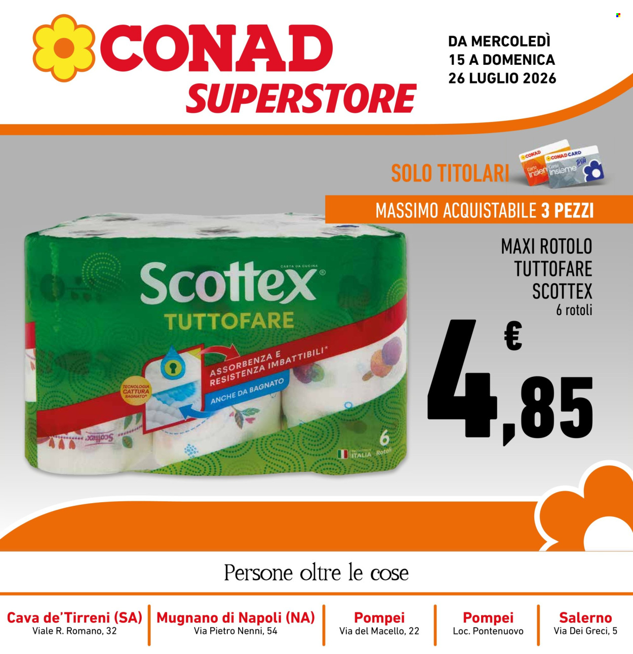 Volantino Conad Superstore - 15/7/2026 - 26/7/2026. Pagina 1