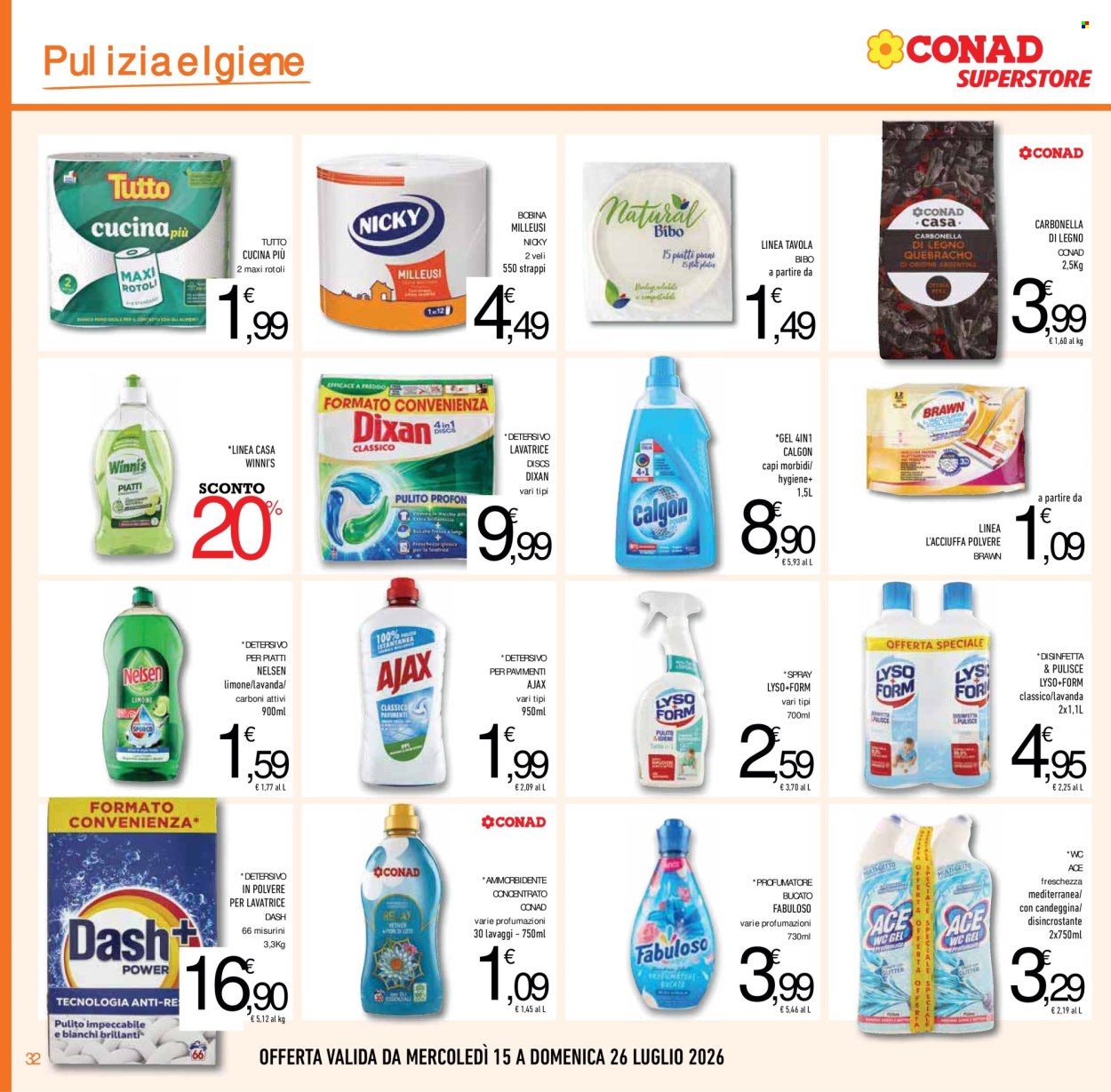 Volantino Conad Superstore - 15/7/2026 - 28/7/2026. Pagina 32