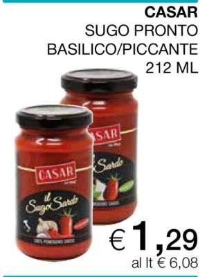 CASAR SUGO PRONTO BASILICO/PICCANTE