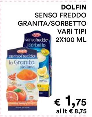 DOLFIN SENSO FREDDO GRANITA/SORBETTO